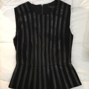 Bcbg S vegan leather peplum